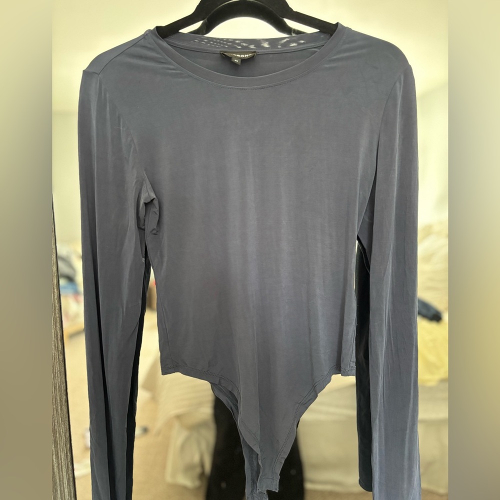 CARBON  Long Sleeve Women's Bodysuit blue size medium